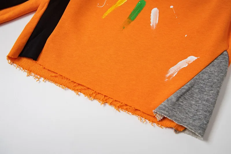 GD01# P144 S-XL Gallery Dept American fashion brand high-quality hand-painted splash-ink stitching casual loose shorts